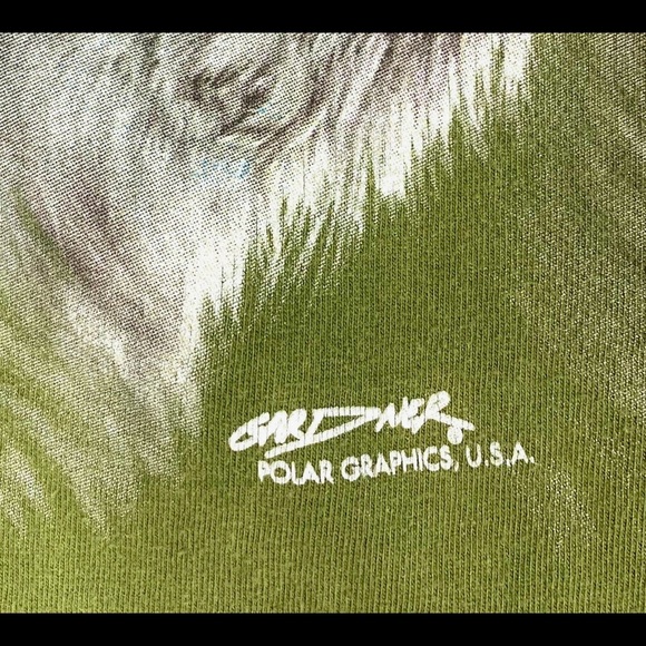 Vintage Polar Wolves Tee Green Mens Size Large - Picture 6 of 7